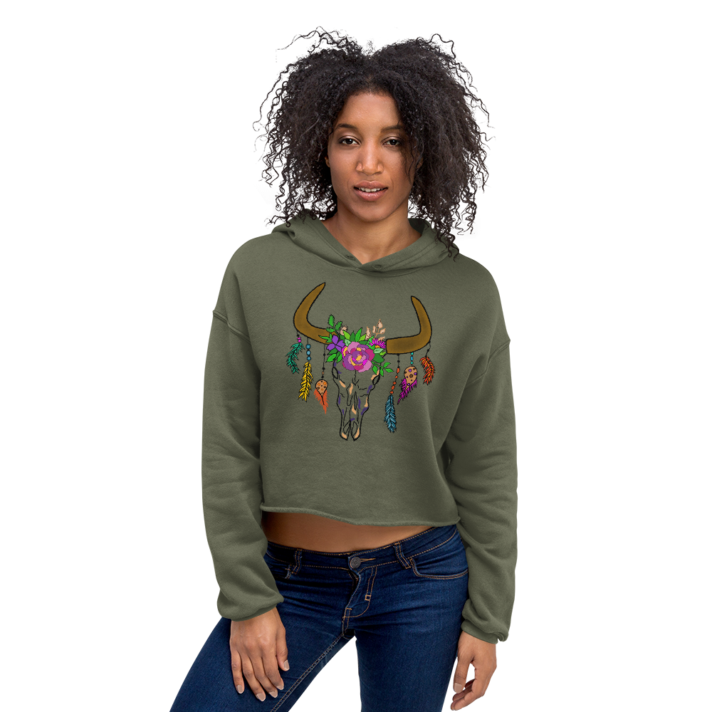 Women's BOHO Crop Hoodie